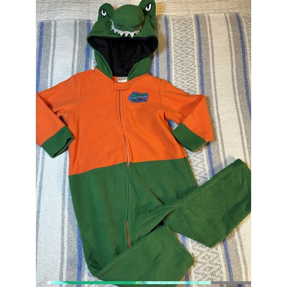 Florida‎ Gators Toddler Fleece Hooded One Piece Pajamas Mascot Wear 3T